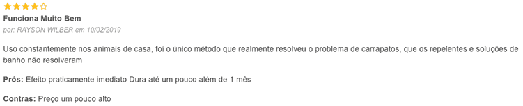 opinião do leitor sobre o bravecto