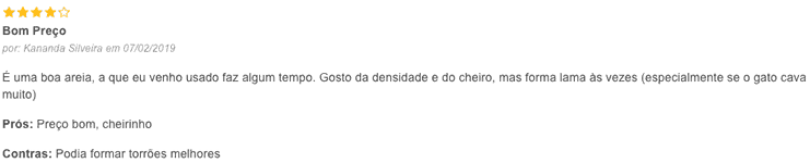 opinião sobre areia pipicat