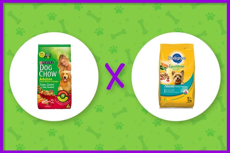 ração Dog Chow ou Pedigree